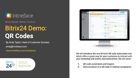 Bitrix24 Demo: QR Code Automation