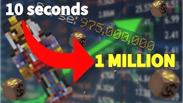 How to make A MILLION COINS IN 10 SECONDS (Hypixel Skyblock)