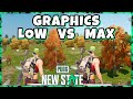 GRAPHICS LOW vs MAX SETTINGS PUBG NEW STATE!