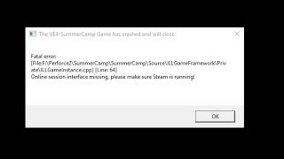 Ue4 Game Crashed And Will Be Closed Make Sure Steam Is Running Errorf13 Fix Youtube