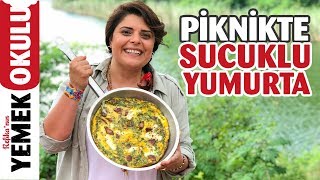 Enfes Sucuklu, Otlu, Dil Peynirli Yumurta Tarifi Ekipçe Belgrad Ormanına Pikniğe Gittik