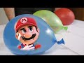 Super mario bros frozen in balloons  fun science experiment for kids