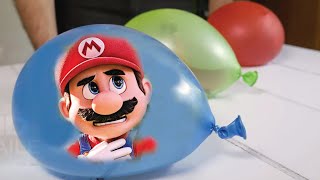 Super Mario Bros Frozen in Balloons | Fun Science Experiment for Kids image