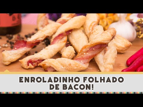 Enroladinho Folhado com Bacon - Receitas de Minuto EXPRESS #142