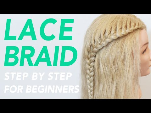 How To Lace Braid Step by Step For Beginners [CC] | EverydayHairInspiration