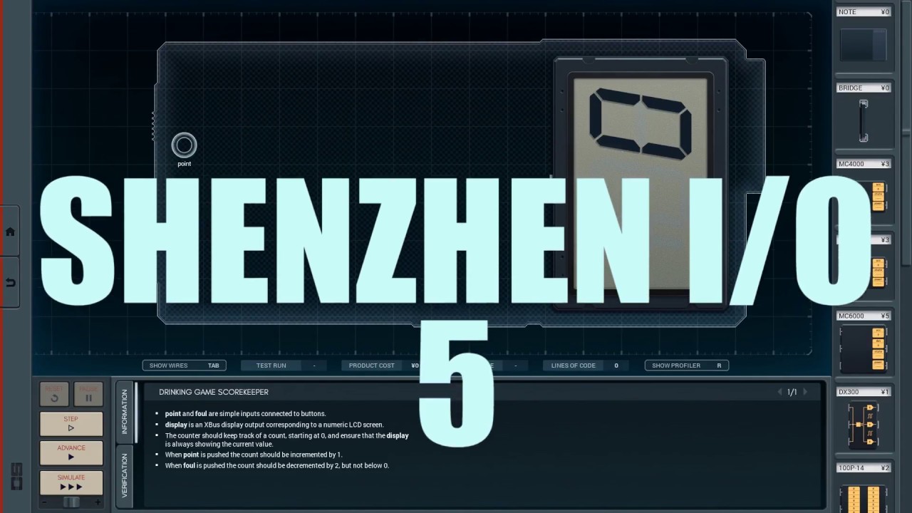 マイコン好き歓喜のパズルゲーム 第５問【SHENZHEN I/O 解説実況】 - YouTube