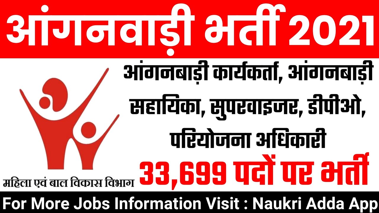 Anganwadi Recruitment 2021 Online Application, Latest Anganwadi Supervisor, Worker Jobs Bharti 2021