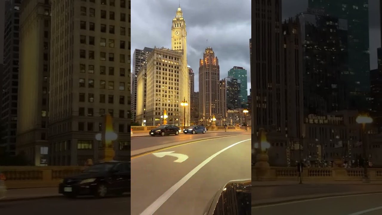 Chicago, USA. Rain on glass, city lights glowing, calm evening and a dream in motion. ☔❤️🇺🇸📍