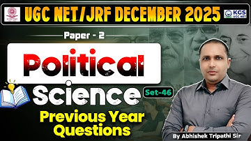 UGC NET/JRF December 2025 | Paper -2 | Political Science | PYQ