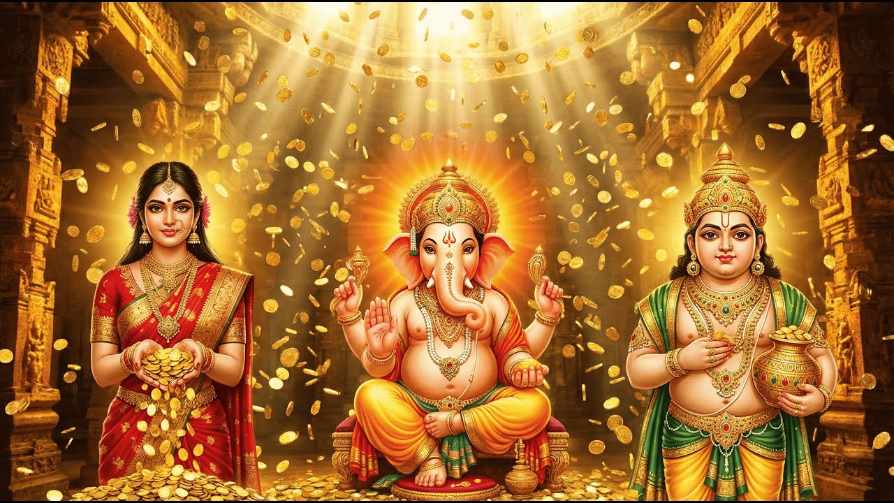 UNLEASH INFINITE WEALTH | Ganesha x Lakshmi (Golden Rain) x Kubera 