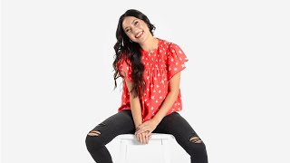 LuLaRoe Maddy Flutter Sleeve Smock Top screenshot 5