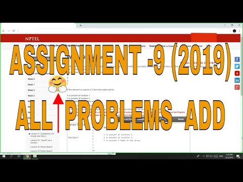 ASSIGNMENT 9 all problems add 2019