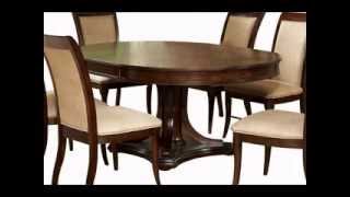 Round dining table with leaf.