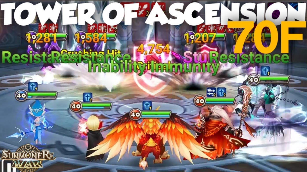 SUMMONERS WAR: TOA Hard 70F. Tyron Verdehile Spectra Xiong Fei Prom