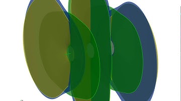Final shape of 3D hydraulic fractures non aligned with in situ stresses (3 superposed simulations)