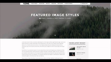 How to change Featured Image Style in 15Zine Magazine Magazine WordPress Theme 2015