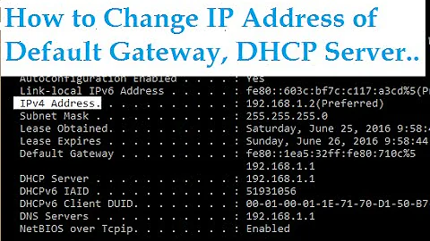 How to change IP Address of Default Gateway, DHCP Server & Subnet Mask in LAN Network (ADSL Modem)