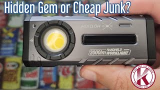 Hotligh 2000 Lumen Flat Flashlight (Removable Batteries)