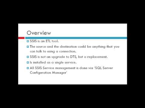 SSIS 2008 Series: An introduction to SQL Server integration services