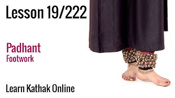 Demonstration of Footwork for Padhant (Recitation) | Learn Kathak Online | Lesson 19/222