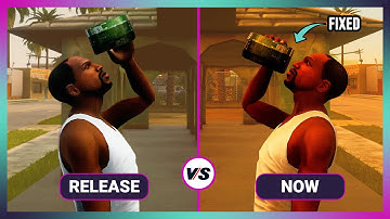 GTA San Andreas Definitive Edition - Release vs Now (New Update) - Side By Side Comparison