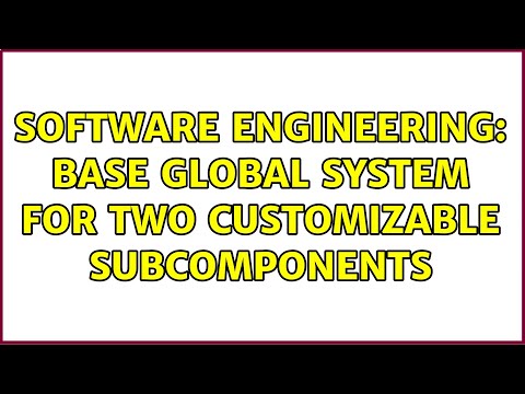 Software Engineering: Base global system for two customizable subcomponents (3 Solutions!!)