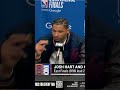Josh Hart is not a fan of analytics: "They're lamp posts to a drunk person. You can lean on them, b