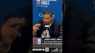 Josh Hart is not a fan of analytics: "They're lamp posts to a drunk person. You can lean on them, b