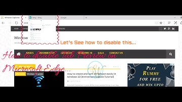 Disable Tab Previews in Microsoft Edge (Windows 10 & 11 Tutorial)