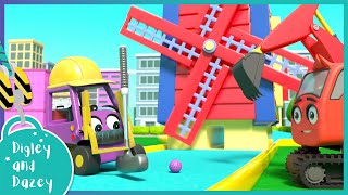 Crazy F Hole In One Digley And Dazey Kids Construction Truck Cartoons