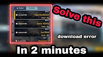 Battleground Mobile India Maps Not Downloading Nan% Error | BGMI Map Download Error 0.1Mb Error Fix