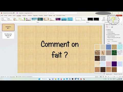 Comment modifier le fond d'un document Powerpoint
