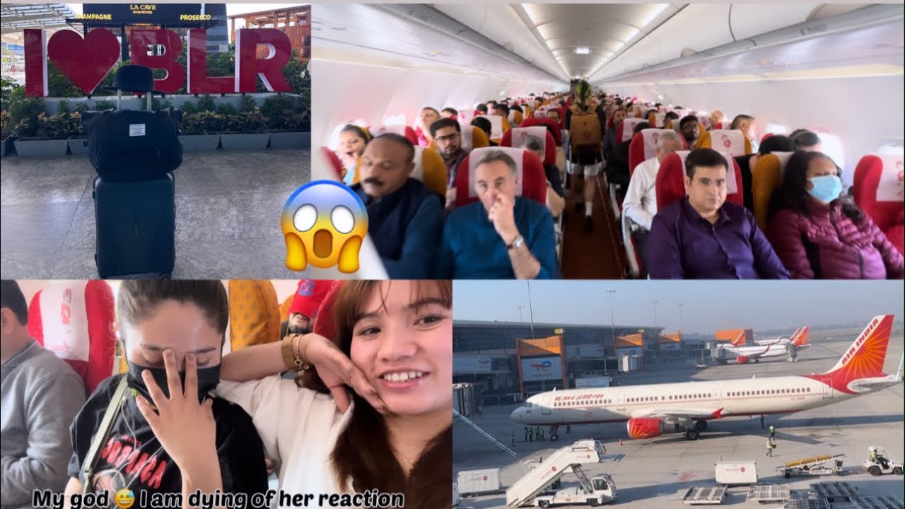 First time flight journey trips/first time outside in losar time/dehil to Bengaluru flight