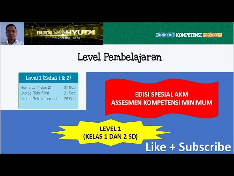 Latihan Soal Akm Level 1 Untuk Kelas 1 Dan 2 Sd Youtube