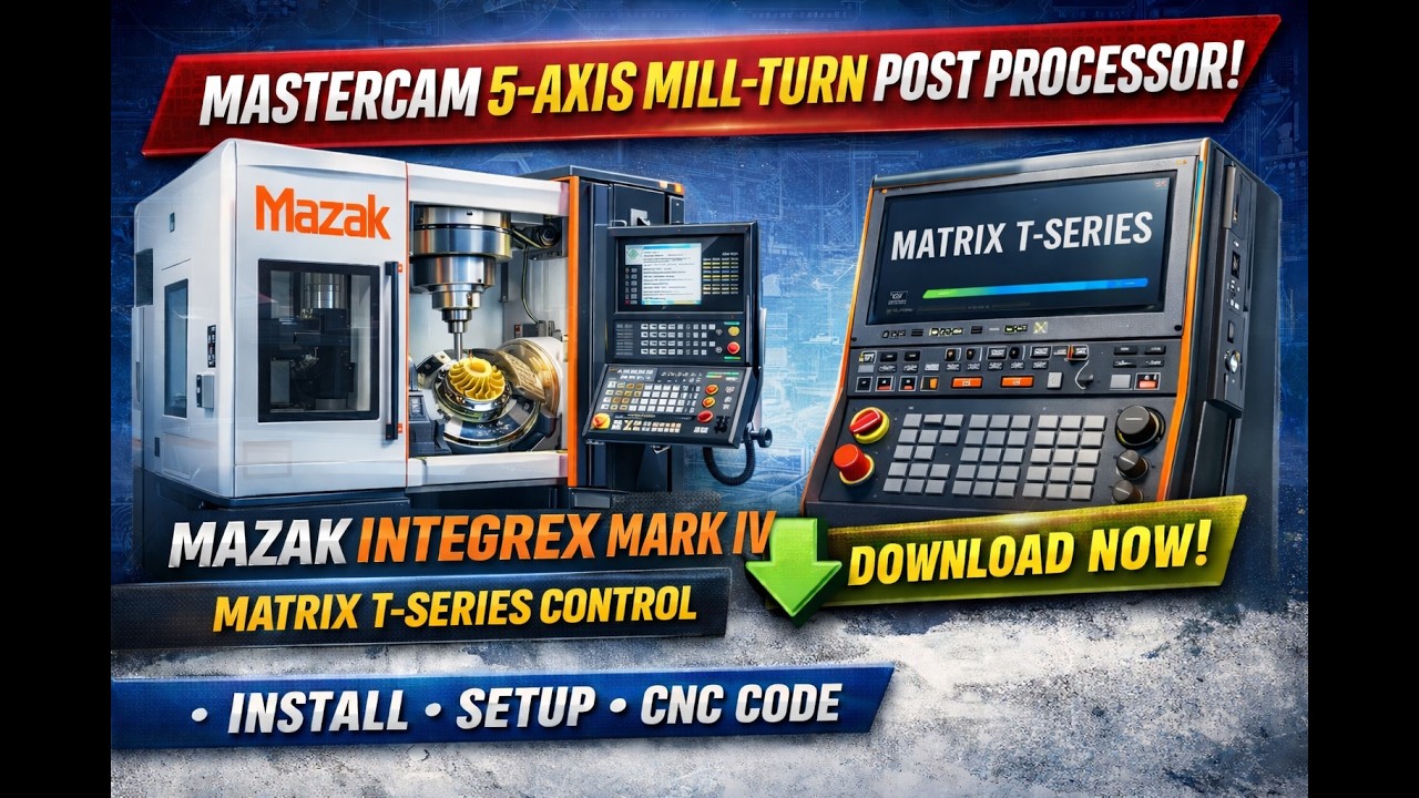 Mastercam Router Matrix Mazak Integrex Mark IV Mastercam Post Processor Matrix T Series 5 Axis ...