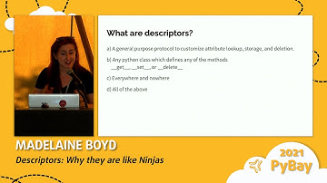 Descriptors: Why they are like Ninjas - Madelaine Boyd