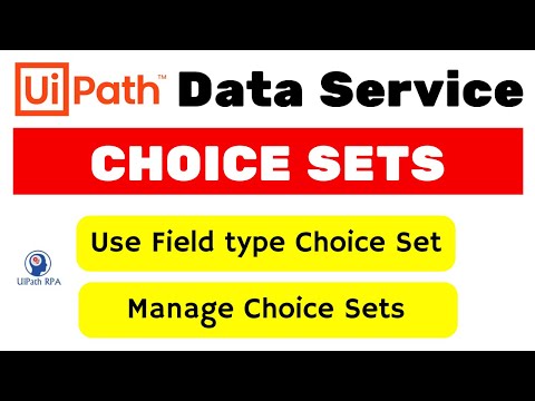 #UiPath #DataService - Choice Sets || Manage Choice set || #uipathrpa