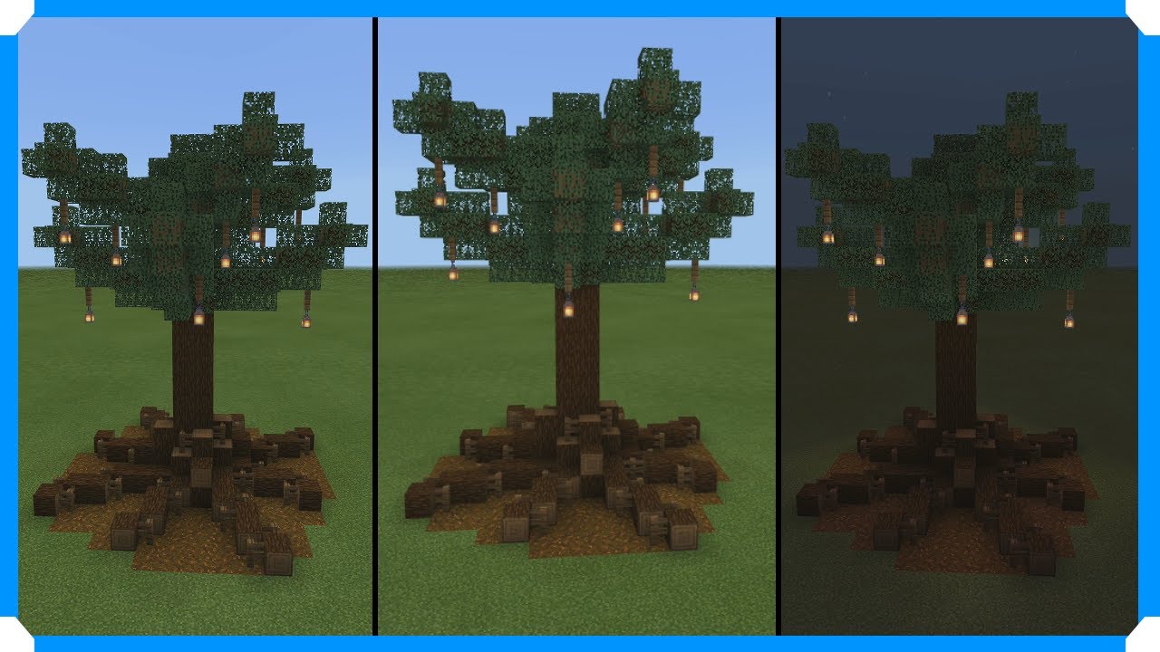 How To Build A Large Tree [Minecraft Bedrock Edition]  Minecraft