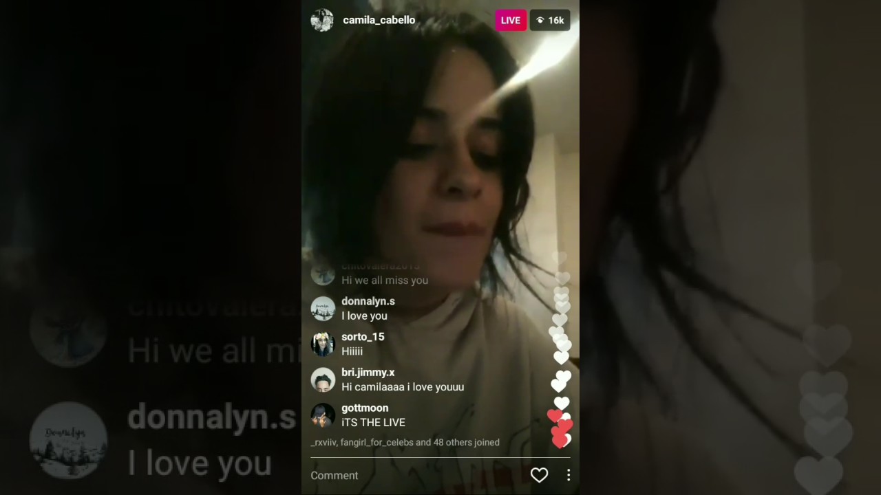 Camila Cabello LIVE Stream on Instagram FULL - YouTube