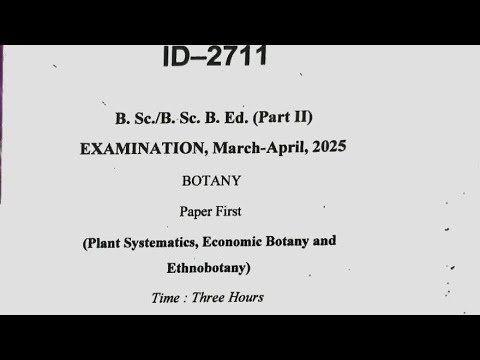 B.sc Paper 2025