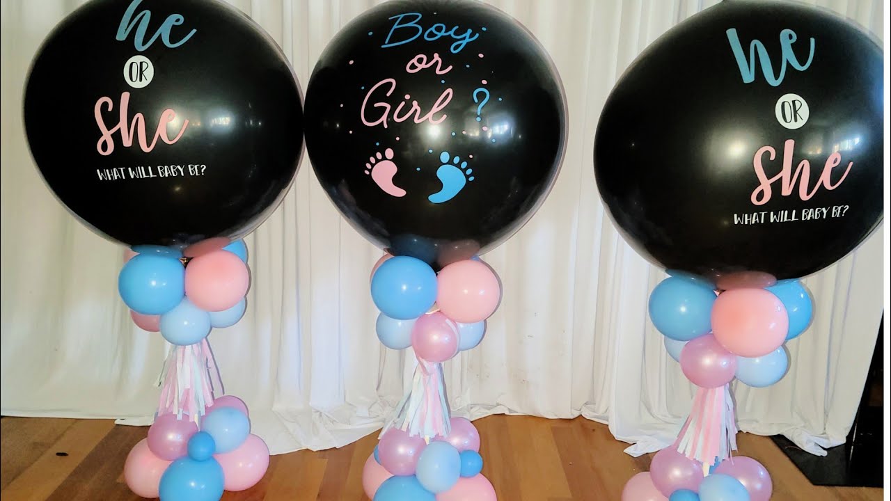 Revelacion de sexo del bebe * NIÑA 💖 O NIÑO💙Globos *centros de mesa 