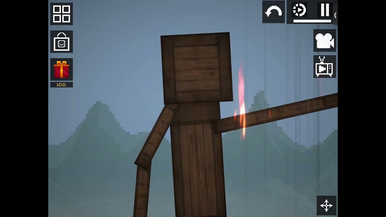 Another statue burning