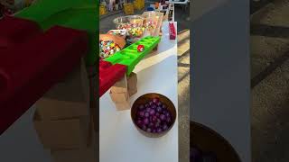 Marble Run Colorful HABA Long Wooden Wave Slope & Billiard No. 3 Red Ball② #asmr #race