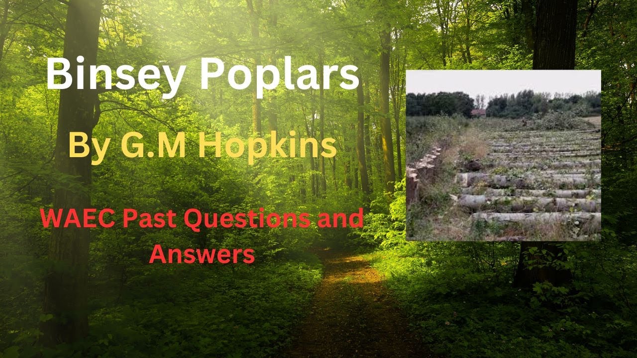 essay questions on binsey poplars