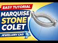 5 Minute e Marquise Colet Tutorial  Jewellery CAD Beginner Guide Bangla
