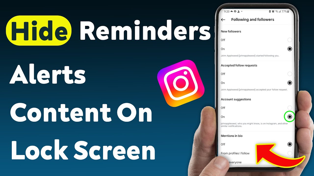 How To Hide Instagram Reminders Notification Content On Lock Screen (Updated)