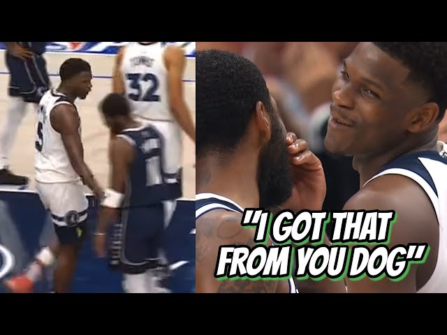 Anthony Edwards mic'd up during Game 4 vs Mavs - wholesome moment with Kyrie class=