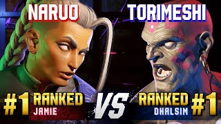 SF6 ▰ NARUO (#1 Ranked Jamie) vs TORIMESHI (#1 Ranked Dhalsim) ▰ High Level Gameplay