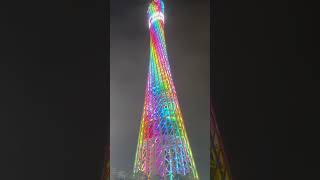 Canton Tower : 广州塔 (Guǎngzhōu Tǎ)China🇨🇳 #beautifulcity #3rd tallest TV tower #330,000 LED lights