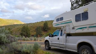 Truck Camping Overnight on the River in High Winds (Camping with a Puppy)